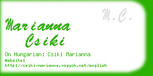 marianna csiki business card